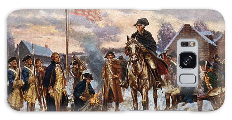 George Washington Galaxy Case featuring the painting Washington at Valley Forge by War Is Hell Store