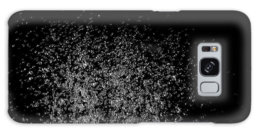 Black Color Galaxy Case featuring the photograph Water Drops On Black Background by Stock colors
