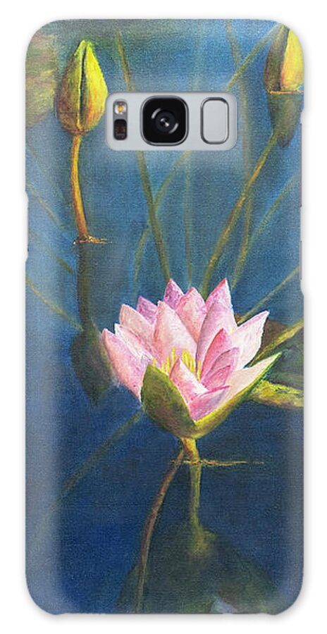 Flower Galaxy Case featuring the painting Water Lily by Nancy Strahinic