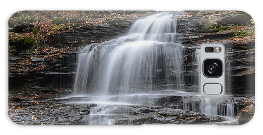 Waterfall Galaxy Case featuring the photograph Waterfall - Ricketts Glen by Alan Goldberg