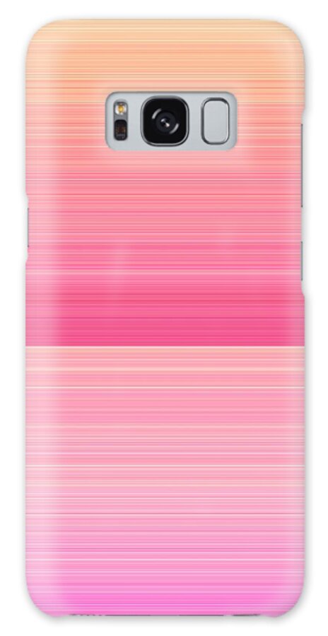Stripes Galaxy Case featuring the digital art Watermelon Sunrise Stripes by Itsonlythemoon