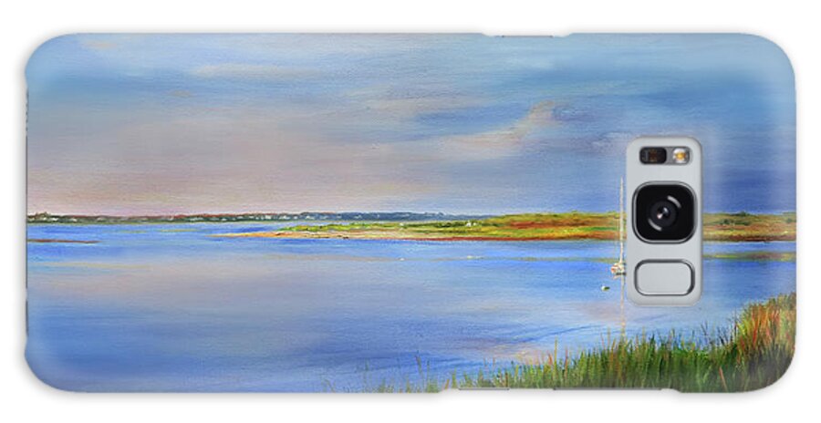 Cape Cod Galaxy Case featuring the painting West Bay Landing, Osterville, late afternoon by Jonathan Gladding