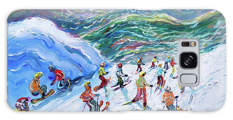 Whistler Galaxy Case featuring the painting Whistler Ski Print by Pete Caswell