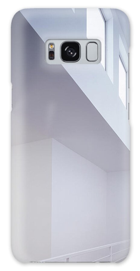 Empty Galaxy Case featuring the photograph White Interior With Windows by Kjohansen