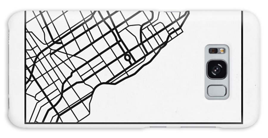 Toronto Galaxy Case featuring the digital art White Map of Toronto by Naxart Studio