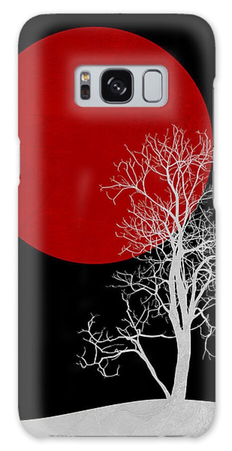 Tree Galaxy Case featuring the mixed media White Night Tree by Naxart Studio