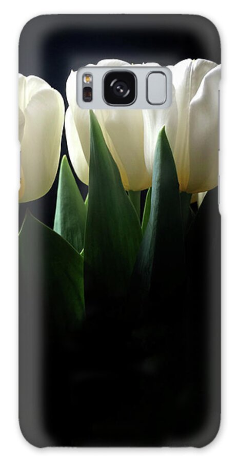 White Tulips Copy Galaxy Case featuring the photograph White Tulips Copy by Patricia Dymer
