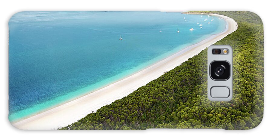 Sailboat Galaxy Case featuring the photograph Whitehaven Beach by Kieran Stone