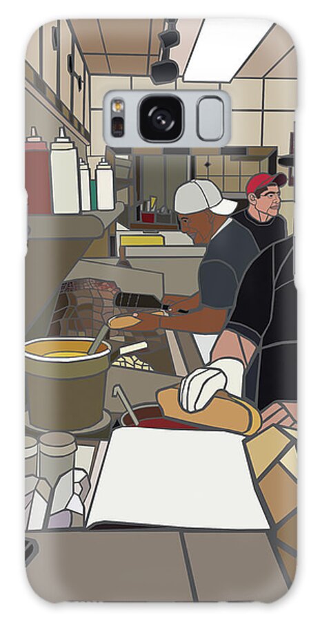 Whiz And Onions Galaxy Case featuring the painting Whiz And Onions by Jonathan Mandell