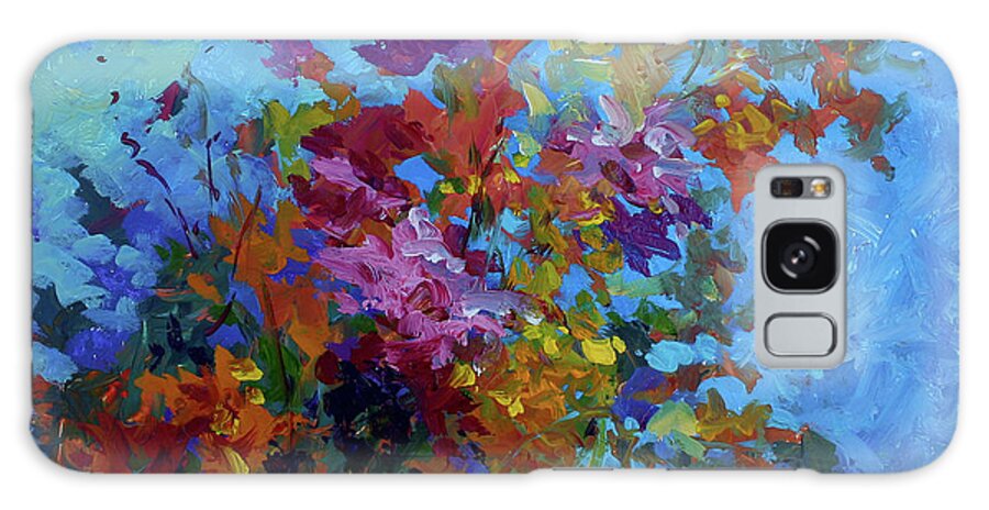 Wild Bouquet Galaxy Case featuring the painting Wild Bouquet by Marion Rose