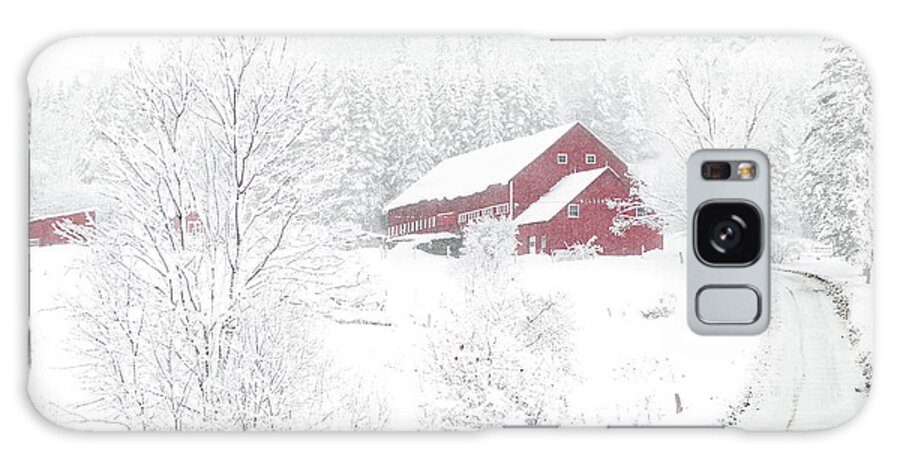 Vermont Galaxy Case featuring the photograph Wilder Farm in Snowstorm by Tim Kirchoff