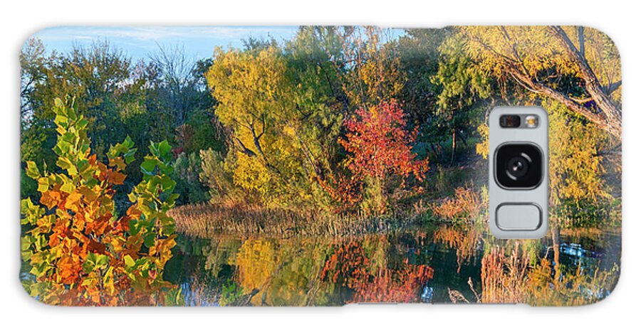 00544900 Galaxy Case featuring the photograph Willows And Maples Along Inks Lake, Inks Lake State Park, Texas by Tim Fitzharris