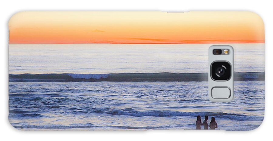 California Beach Galaxy Case featuring the photograph Wind n Sea Three at Sunset by Catherine Walters