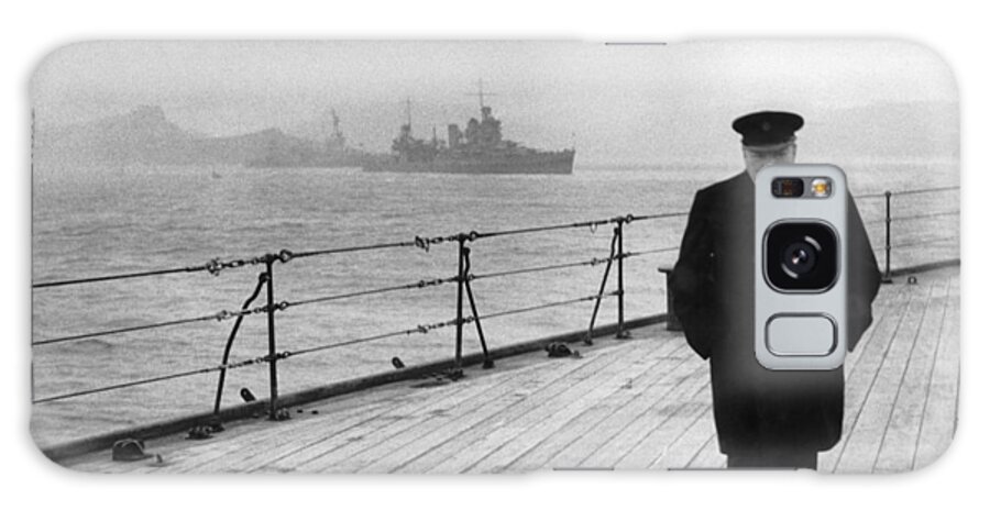 #faatoppicks Galaxy S8 Case featuring the photograph Winston Churchill At Sea by War Is Hell Store