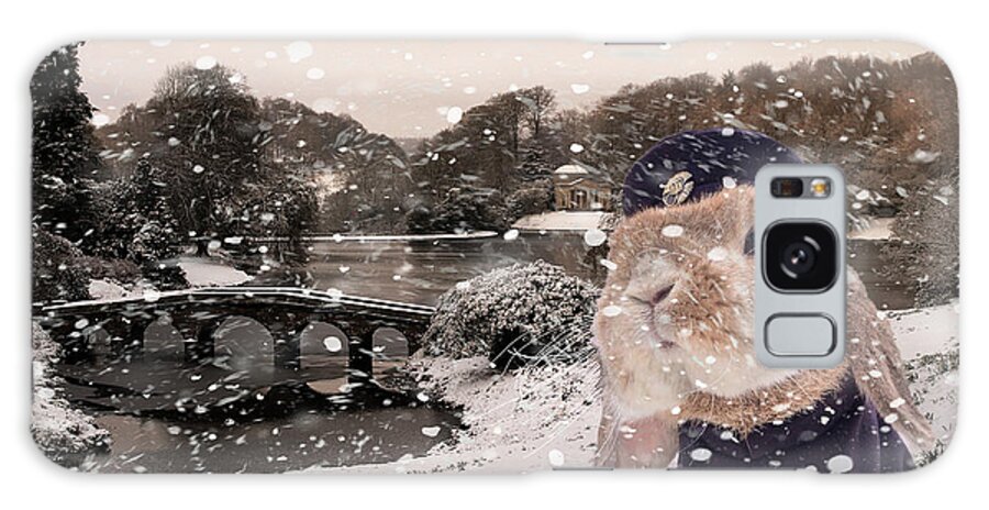 Stourhead Galaxy Case featuring the digital art Winter Bunny by Mel Beasley
