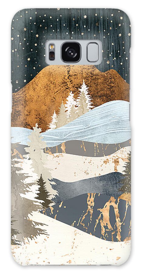 Digital Galaxy Case featuring the digital art Winter Stars by Spacefrog Designs