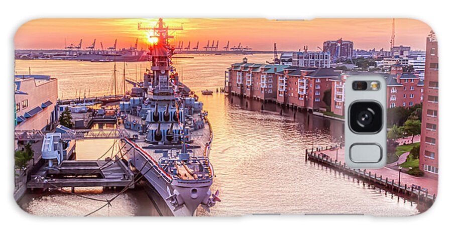 Navy Galaxy Case featuring the photograph USS Wisconsin by Donna Twiford