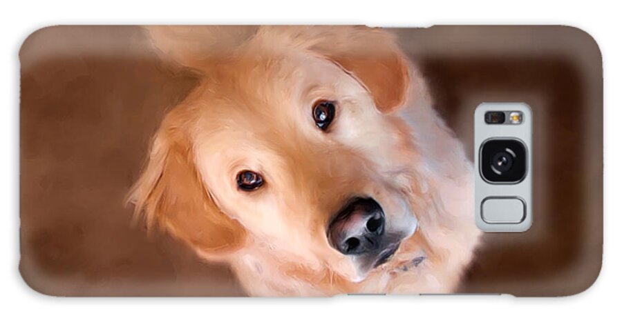 Golden Retriever Galaxy Case featuring the painting Wishful Thinking by Christina Rollo