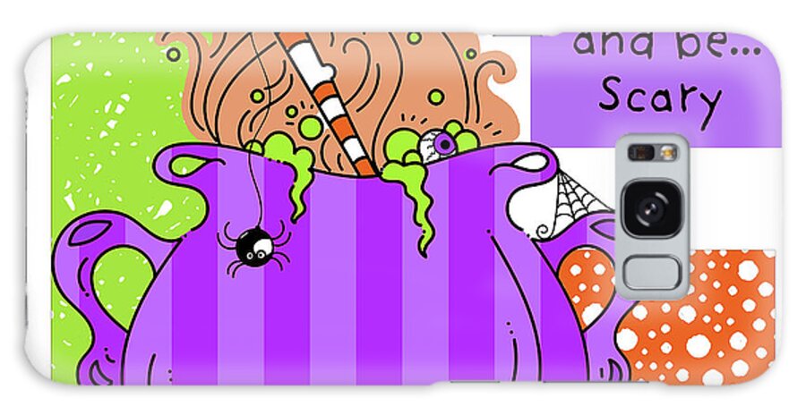 Halloween Galaxy Case featuring the digital art Witchly Night Out II by Deidre Mosher