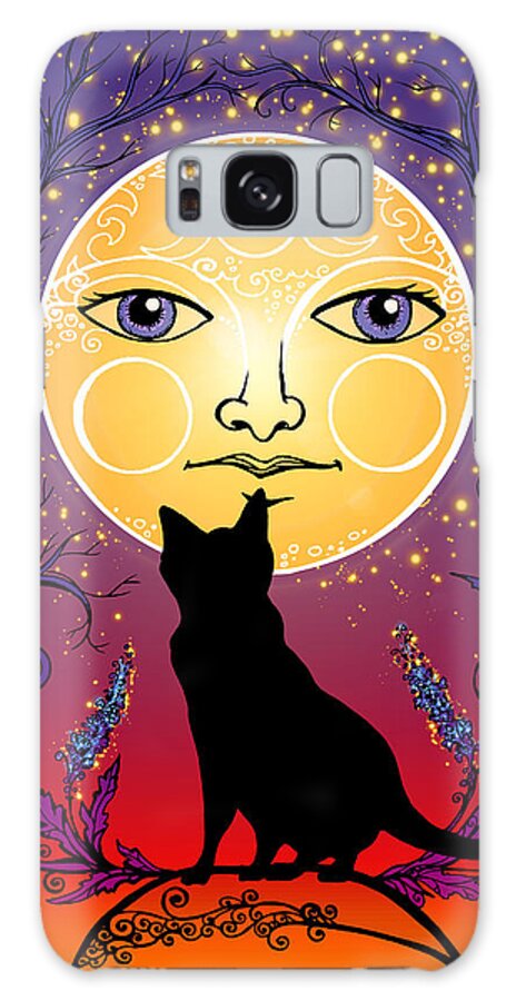 Moon Galaxy Case featuring the drawing Witch's Moon by Katherine Nutt