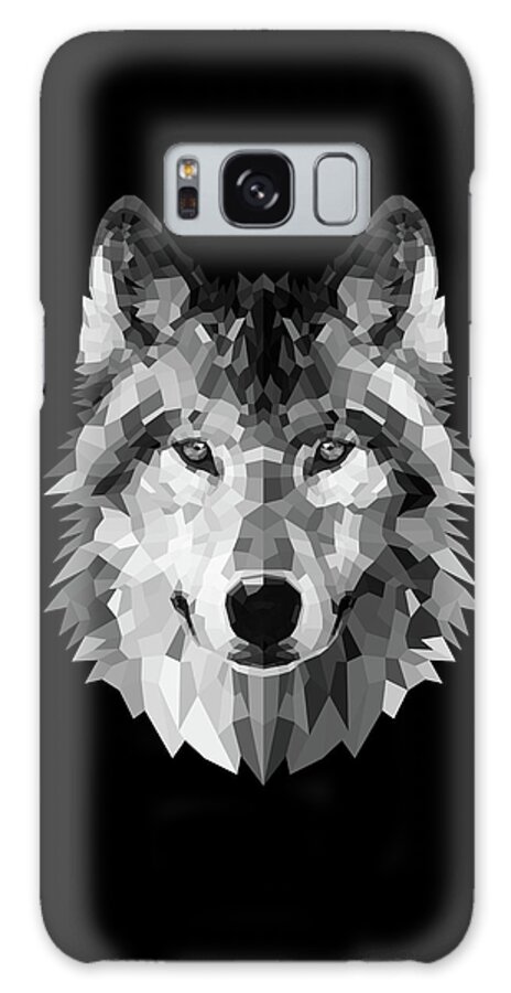 Wolf Galaxy S8 Case featuring the digital art Wolf's Face by Naxart Studio