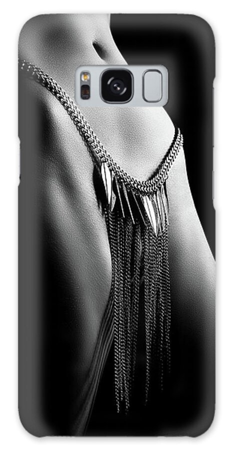Woman Galaxy Case featuring the photograph Woman close-up chain panty by Johan Swanepoel
