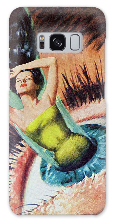 Adult Galaxy Case featuring the drawing Woman Emerging From Woman's Eye by CSA Images