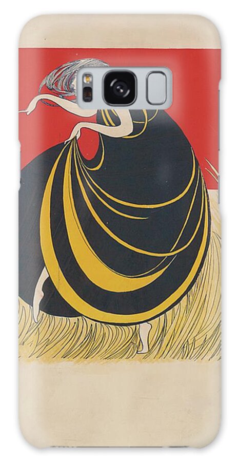 Art Nouveau Galaxy Case featuring the painting Woman Tip-toeing by E. P. Upjohn