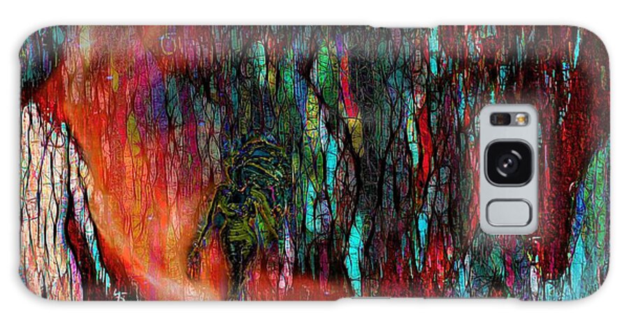 Modern Abstract Galaxy Case featuring the painting Women - Eve And The Temptress by Joan Stratton
