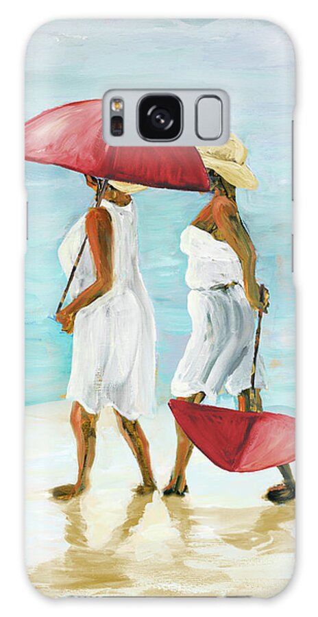 Women Galaxy Case featuring the painting Women On Beach IIi by South Social D