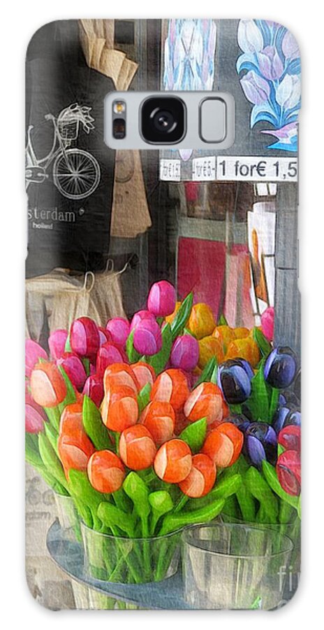 Tulips Galaxy Case featuring the digital art Wooden Tulips by Diana Rajala