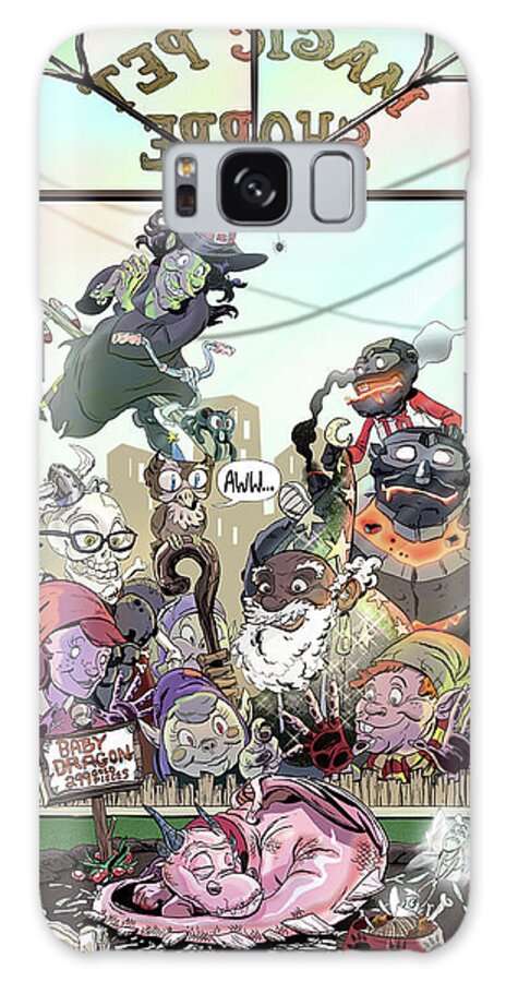 Dragons Galaxy Case featuring the digital art Ye Old Magic Pet Shoppe by Kynn Peterkin