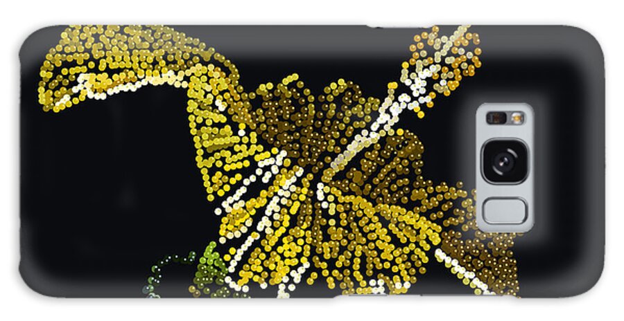 Hibiscus Galaxy Case featuring the digital art Yellow Bedazzled Hibiscus  by R Allen Swezey