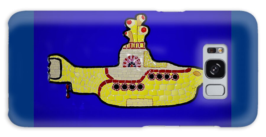 Yellow Submarine Galaxy Case featuring the mixed media Yellow Submarine by Tony Cepukas