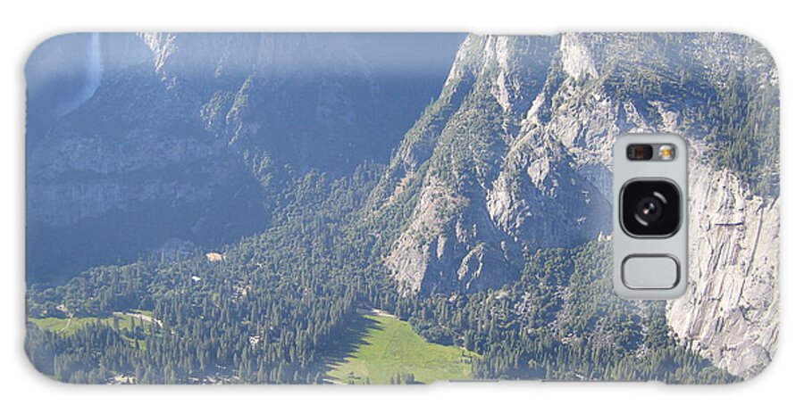 Yosemite Galaxy Case featuring the photograph Yosemite National Park Yosemite Valley View Waterfall Scene by John Shiron