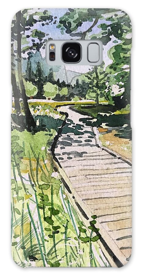 Yosemite Galaxy Case featuring the painting Yosemite Path by Luisa Millicent