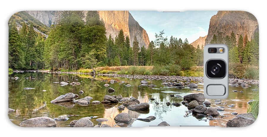 Scenics Galaxy Case featuring the photograph Yosemite Valley Reflected In Merced by Ben Neumann