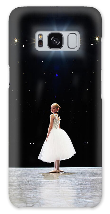 Ballet Dancer Galaxy Case featuring the photograph Young Ballerina On Stage, Portrait by Thomas Barwick