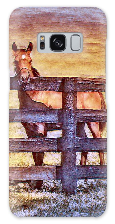 Horse Galaxy Case featuring the digital art Young Kentucky Thoroughbred by CAC Graphics