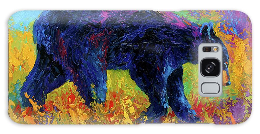 Young Restless Ii Black Bear Big Galaxy Case featuring the painting Young Restless II Black Bear Big by Marion Rose