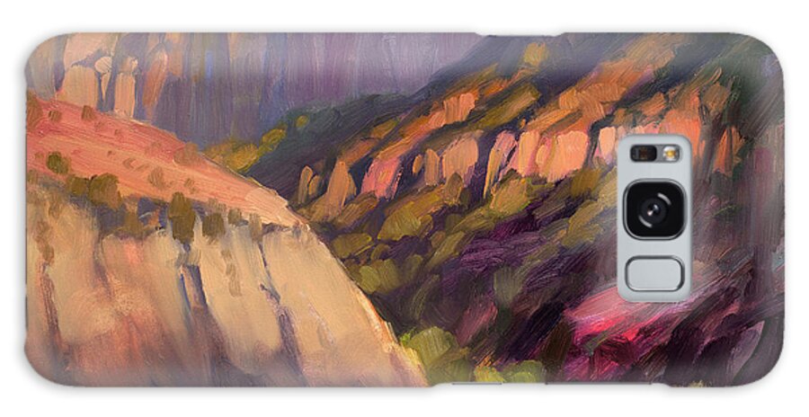Zion Galaxy Case featuring the painting Zion's West Canyon by Steve Henderson