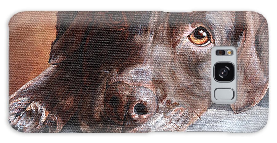 Dog Galaxy Case featuring the painting Zoe by Annie Troe