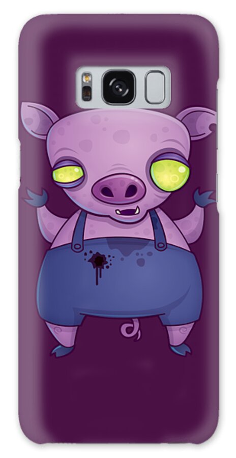 Zombie Galaxy S8 Case featuring the digital art Zombie Pig by John Schwegel
