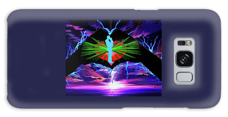 A Fathers Love Poem Galaxy Case featuring the digital art A Fathers Love Power by Stephen Battel