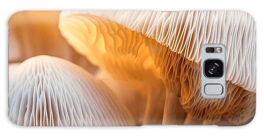 Abstract Galaxy Case featuring the painting abstract background macro image of mushroom, Sajor-caju mushroom #1 by N Akkash