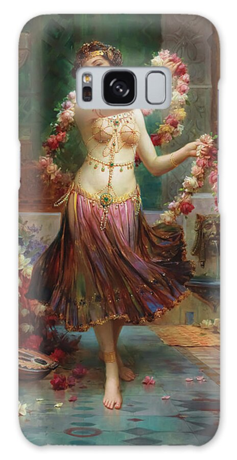 Oriental Galaxy Case featuring the painting An Oriental beauty with roses #1 by Hans Zatzka