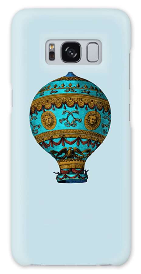 Balloon Galaxy Case featuring the digital art Antique Hot Air Balloon #1 by Madame Memento