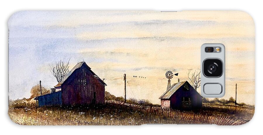 Barns Galaxy Case featuring the painting Behind The Barns #1 by John Glass