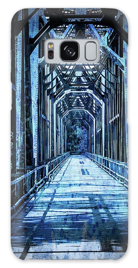 Historic Galaxy Case featuring the photograph Bridge in Blue #1 by Pam Rendall