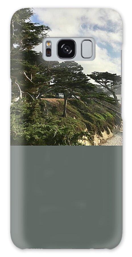 Landscape Galaxy Case featuring the painting Carmel Beach #2 by Luisa Millicent